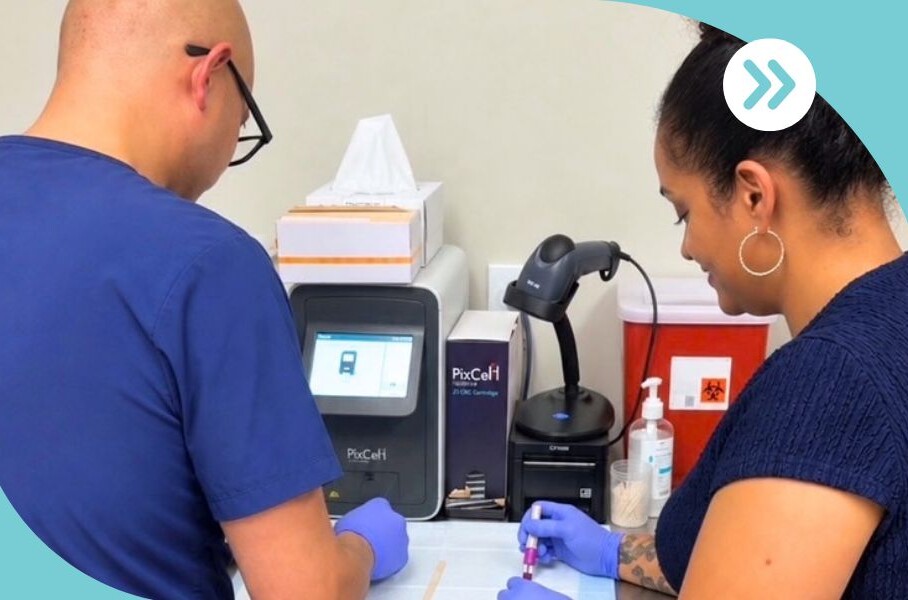 Point of Care CBC analyzer at Principle Health Systems STAT labs
